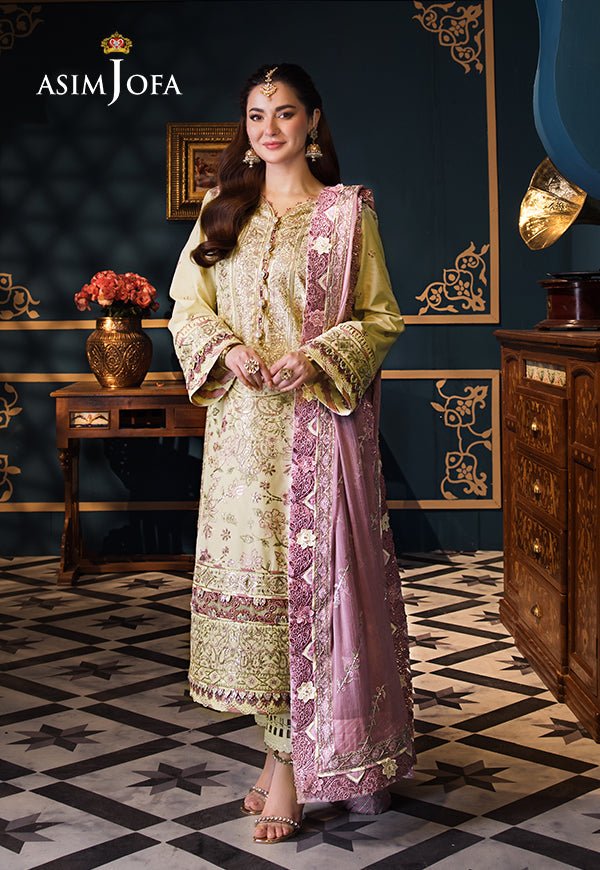 ASIM JOFA 3 PIECE EMBROIDERED LAWN SUIT (AJFI-15)