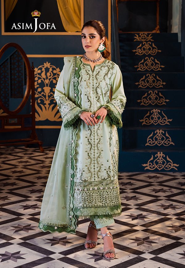 ASIM JOFA 3 PIECE EMBROIDERED LAWN SUIT (AJFI-17)