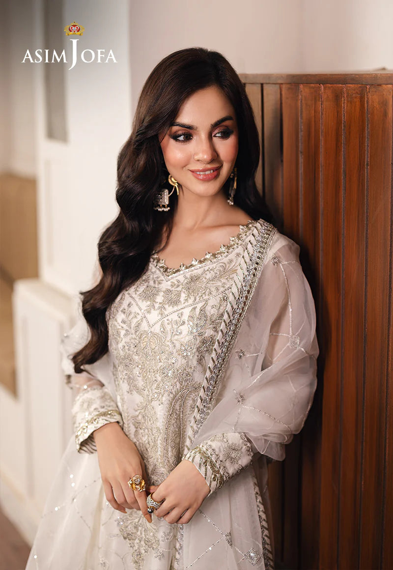 Asim Jofa 3Pc Embroidered Organza Suit AJHE-03 gulbuy.com
