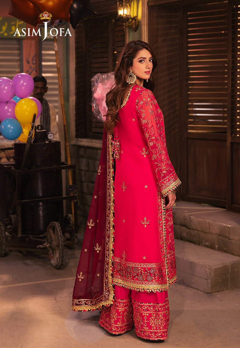 ASIM JOFA 3 PIECE EMBROIDERED CHIFFON SUIT (AJKK-11)