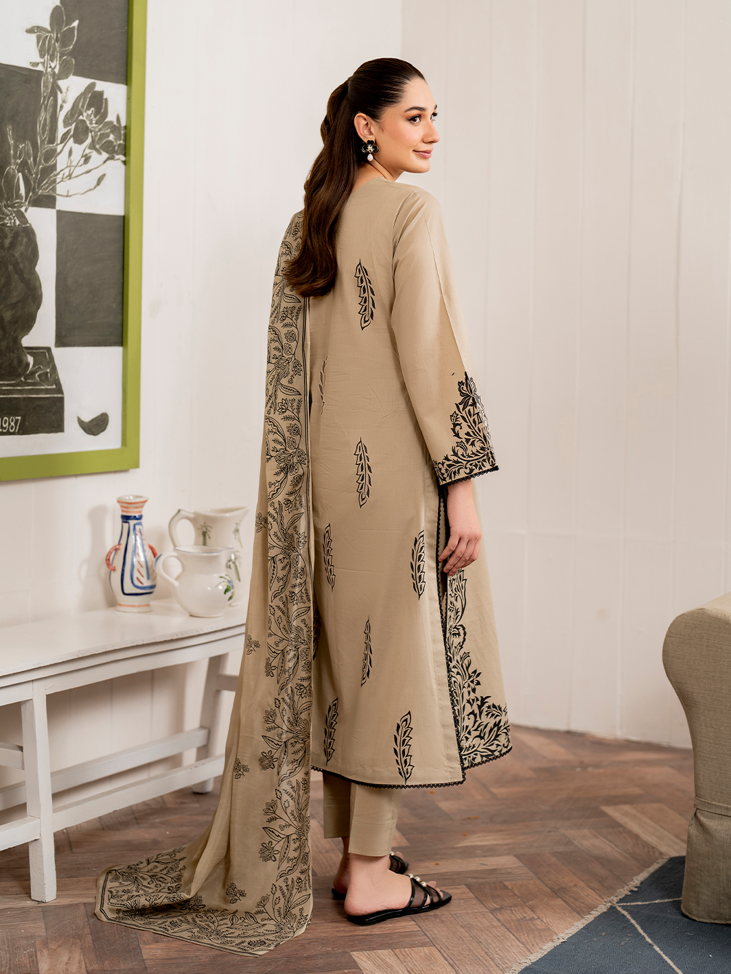 GARNET 3 PIECE COTTON LAWN SUIT (AREENAH)
