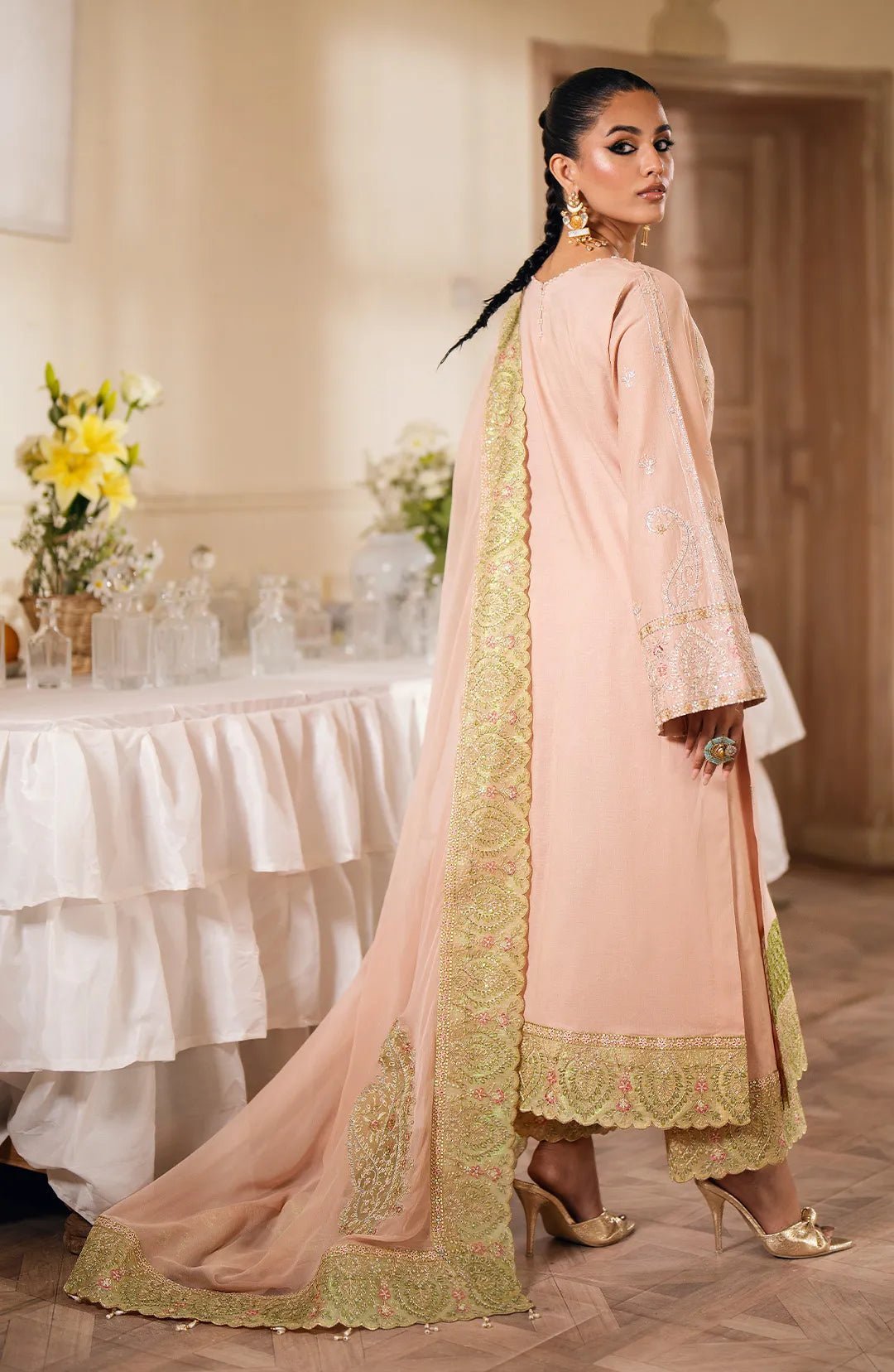 MARYUM & MARIA 3PC EMBROIDERED LAWN SUIT (MS24-621)
