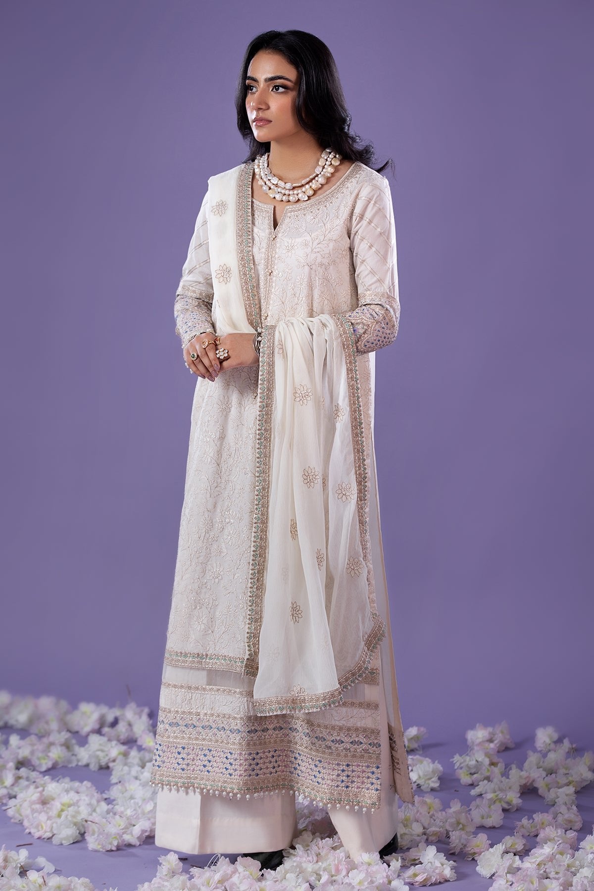 Charizma 3 Piece Embroidered Lawn Suit (CMA-4-021)