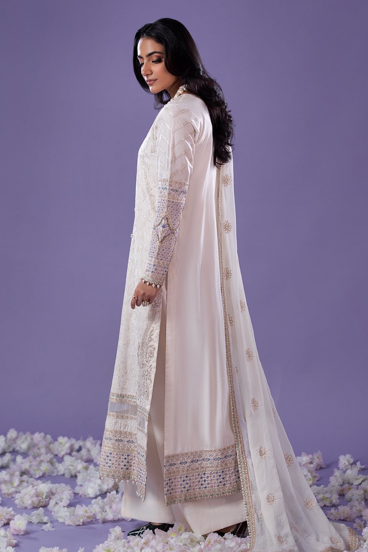 Charizma 3 Piece Embroidered Lawn Suit (CMA-4-021)