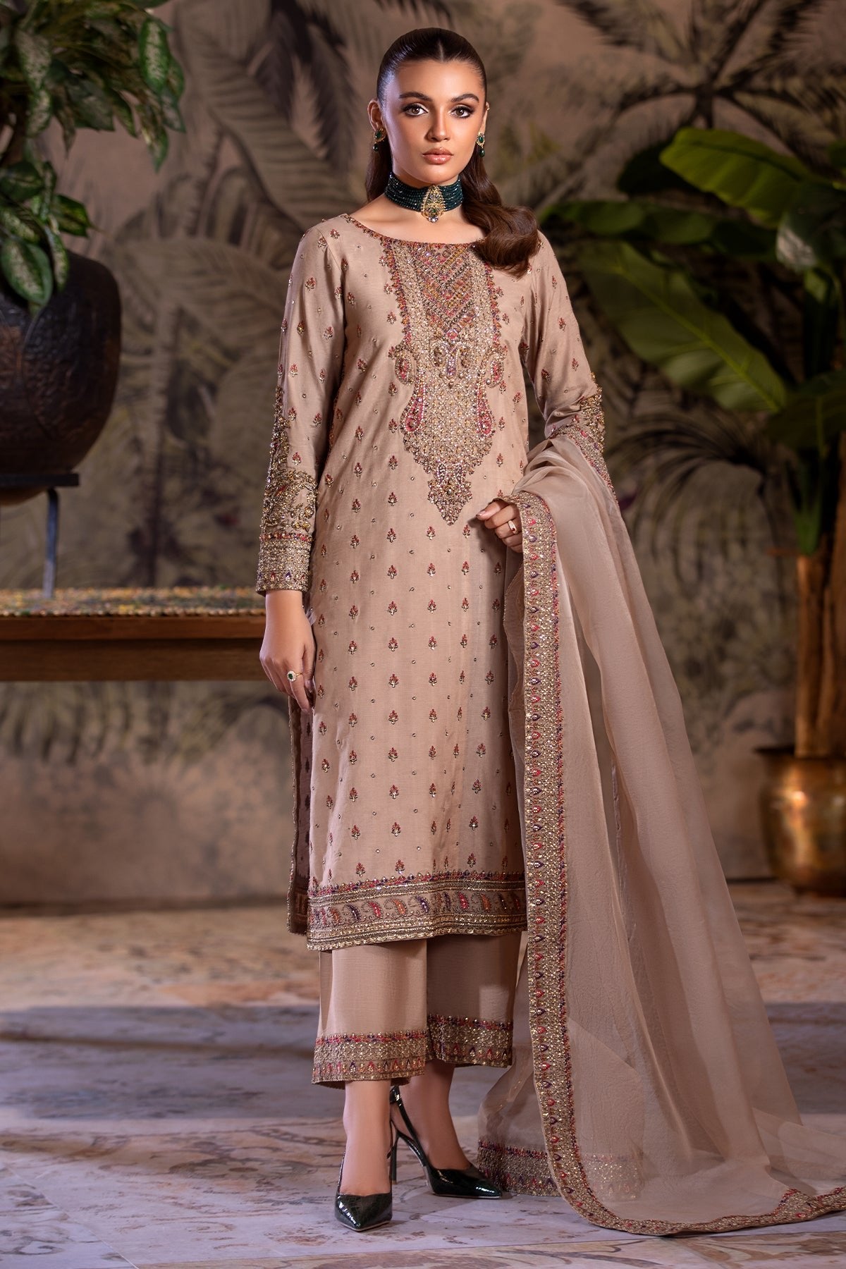 Ethnic 3Pc Embroidered khaddar Suit E0468/203/325 M gulbuy.com