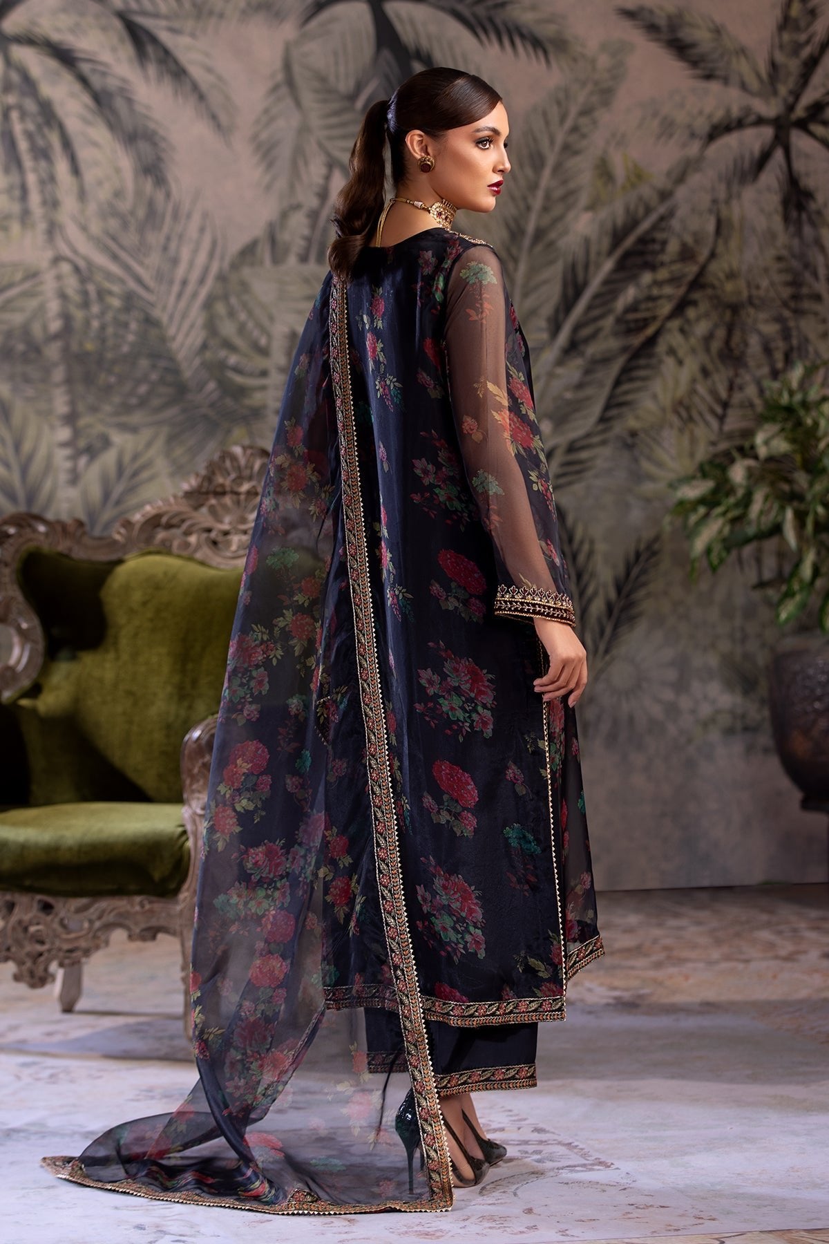 Charizma 3Pc Embroidered Organza Suit (CMA-4-069) gulbuy.com