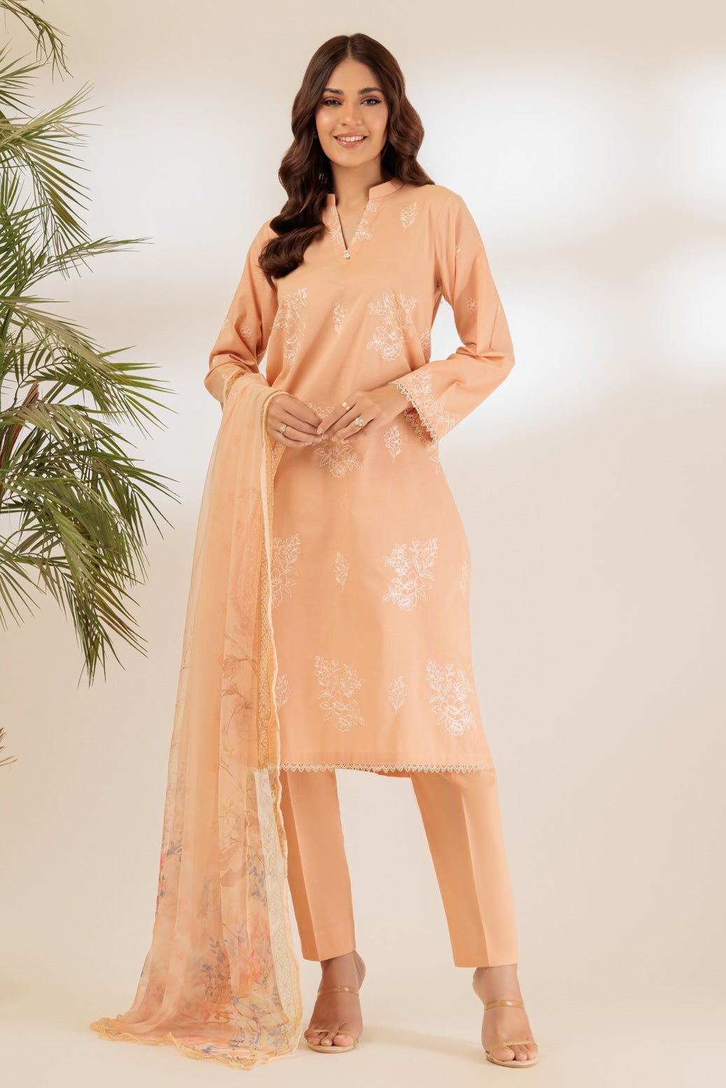 BONANZA SATRANGI 3PC EMBROIDERED CAMBRIC SUIT (BS1243P03)