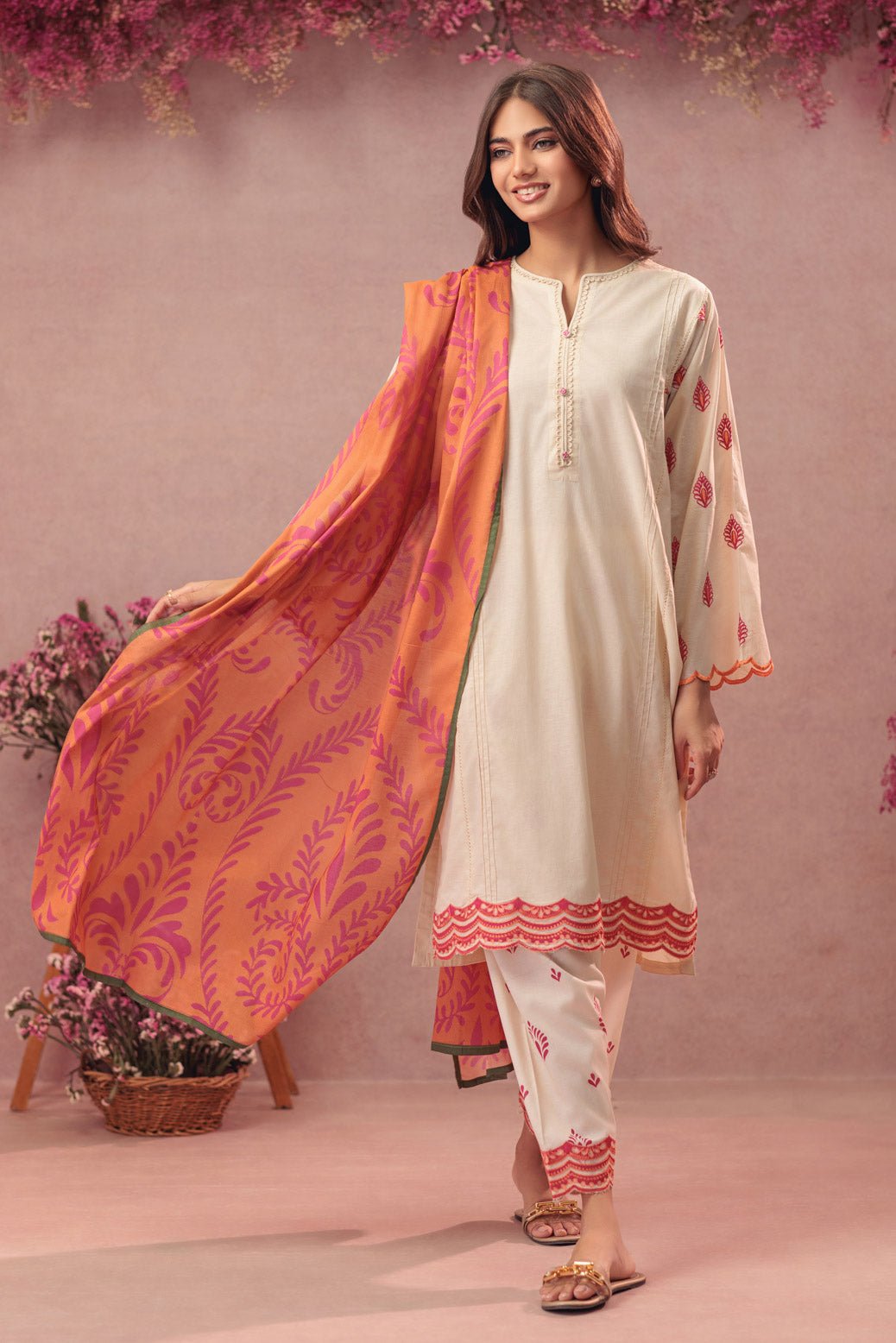 BONANZA SATRANGI 3PC PRINTED CAMBRIC SUIT (BS2243P02)
