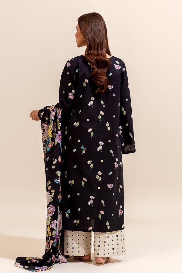 Beechtree 3Pc Printed Lawn Suit (BT12403UN004214-BLACK)