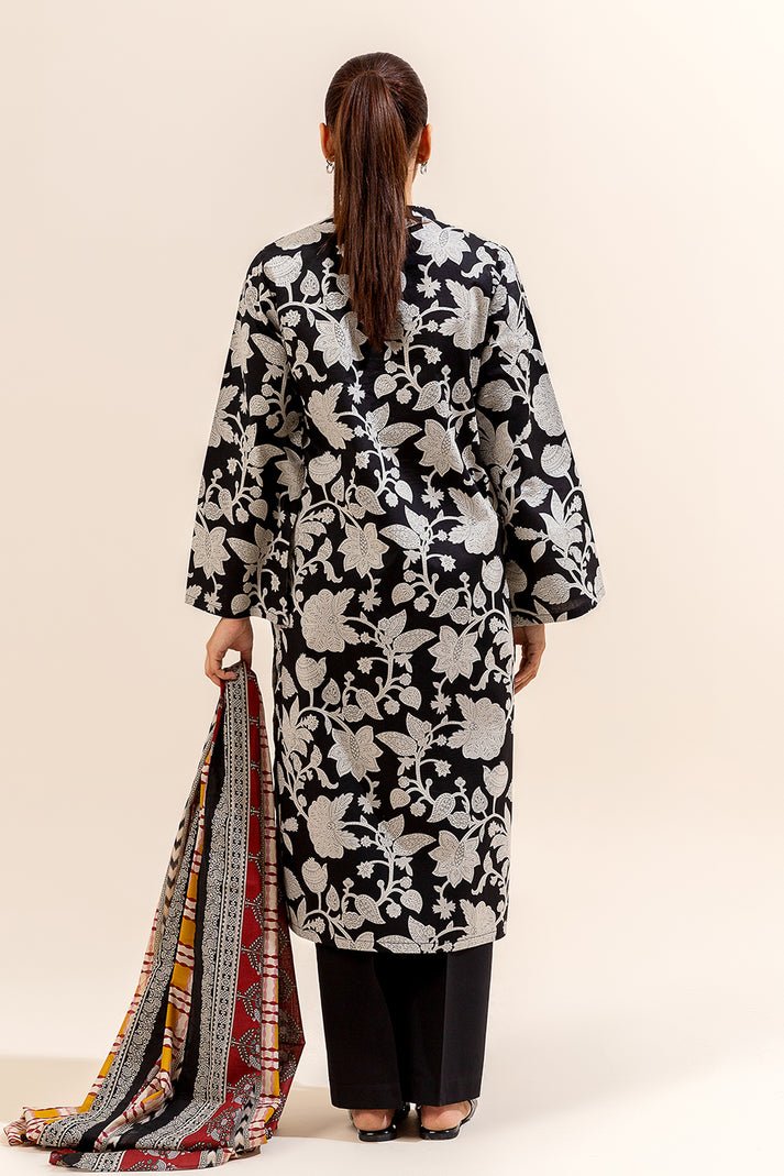 Beechtree 3Pc Printed Lawn Suit (BT12405UN004341-BLACK)