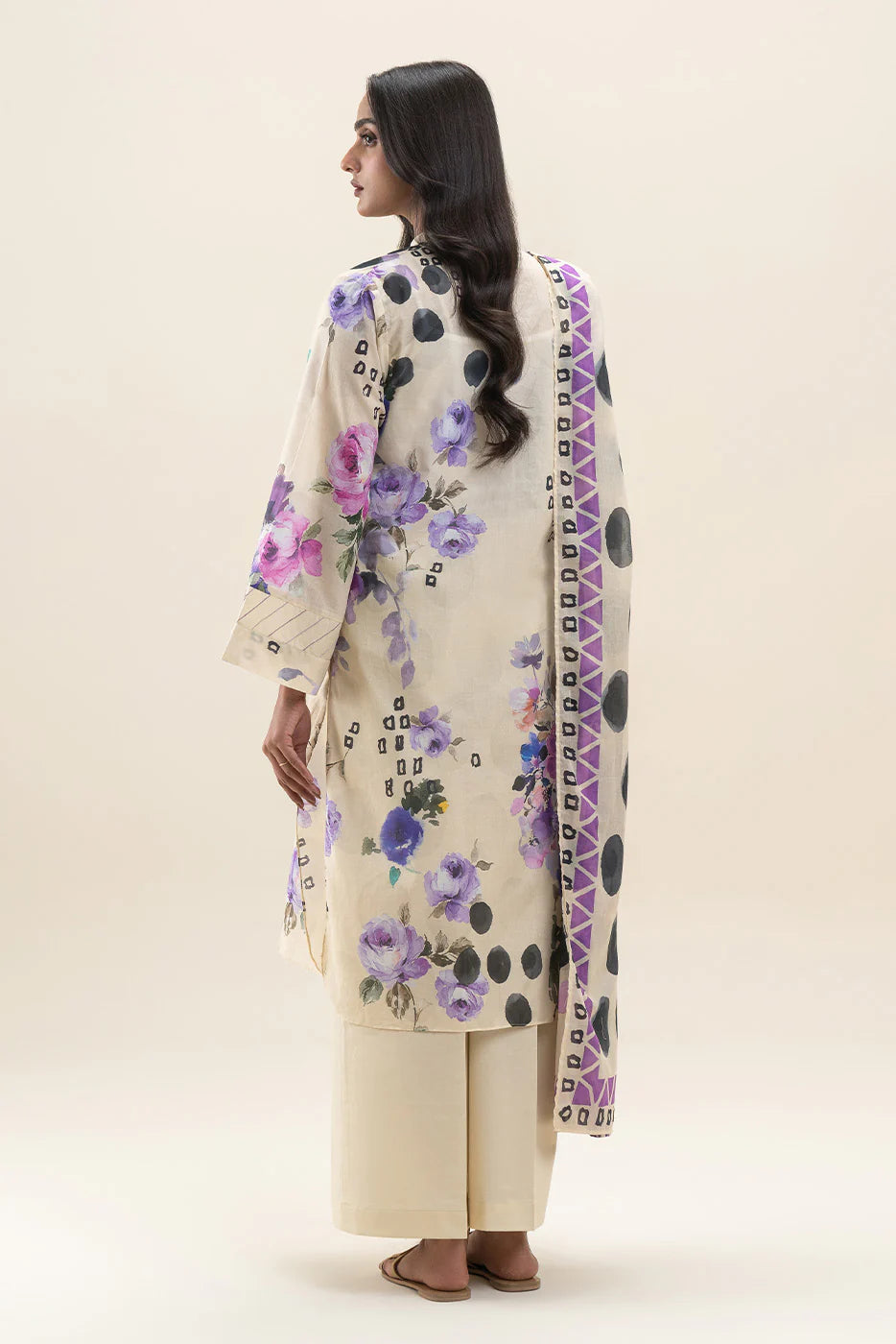 Beechtree 3Pc Printed Lawn Suit PSYCHEDELIC SKY gulbuy.com