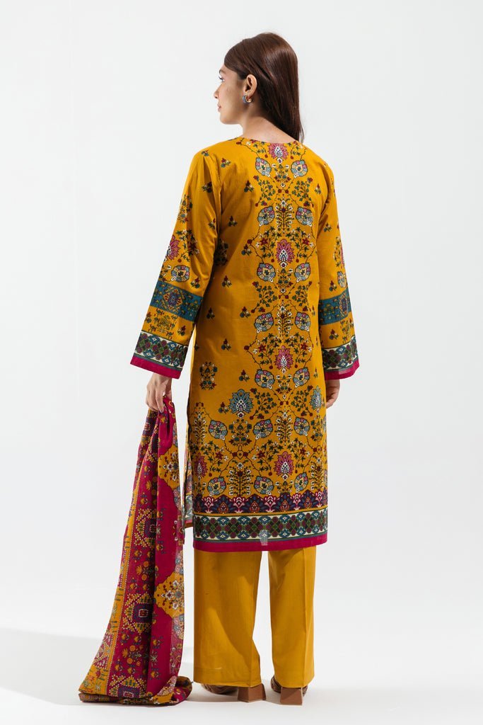 Beechtree 3Pc Embroidered Printed Suit (BT3S23U51)