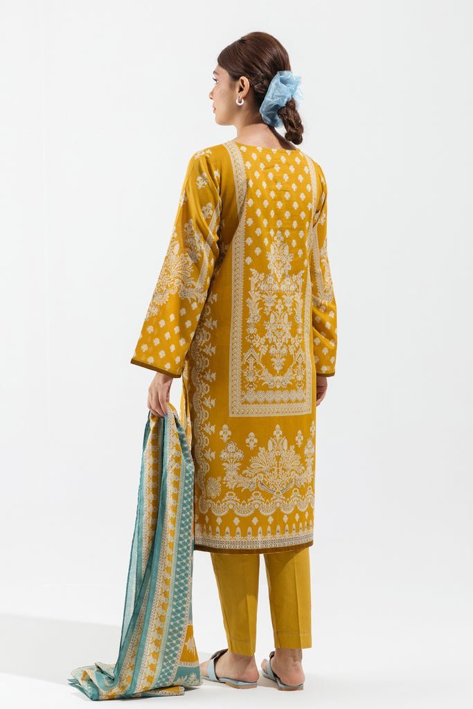 Beechtree 3Pc Embroidered Printed Suit (BT3S23U53)