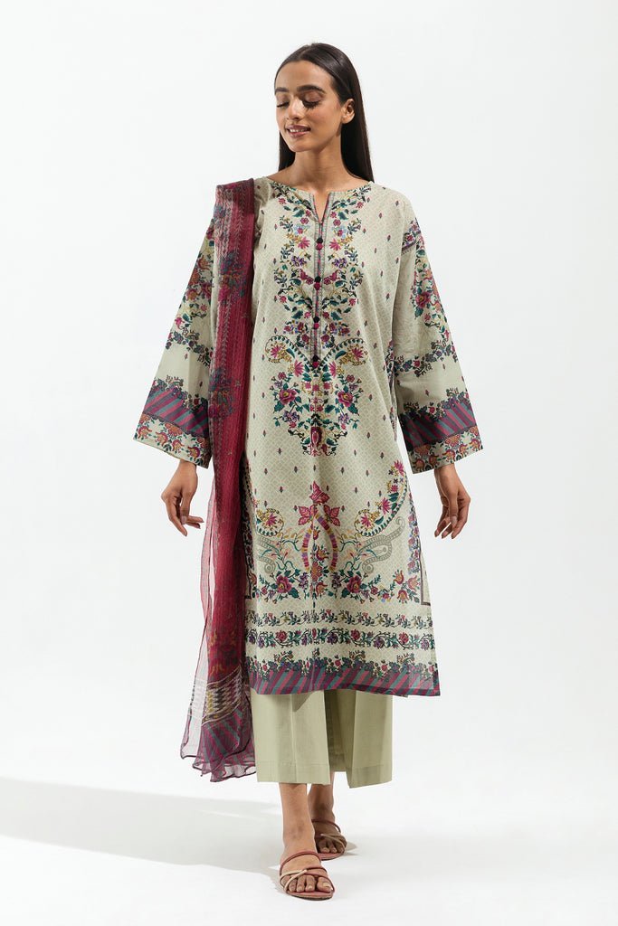 Beechtree 3Pc Printed Lawn Suit (BT3S23U91)