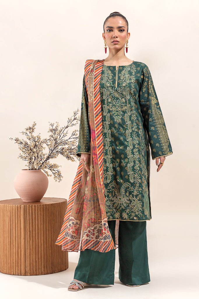 Beechtree 3Pc Embroidered Lawn Suit (BT4S23U19-GREEN)