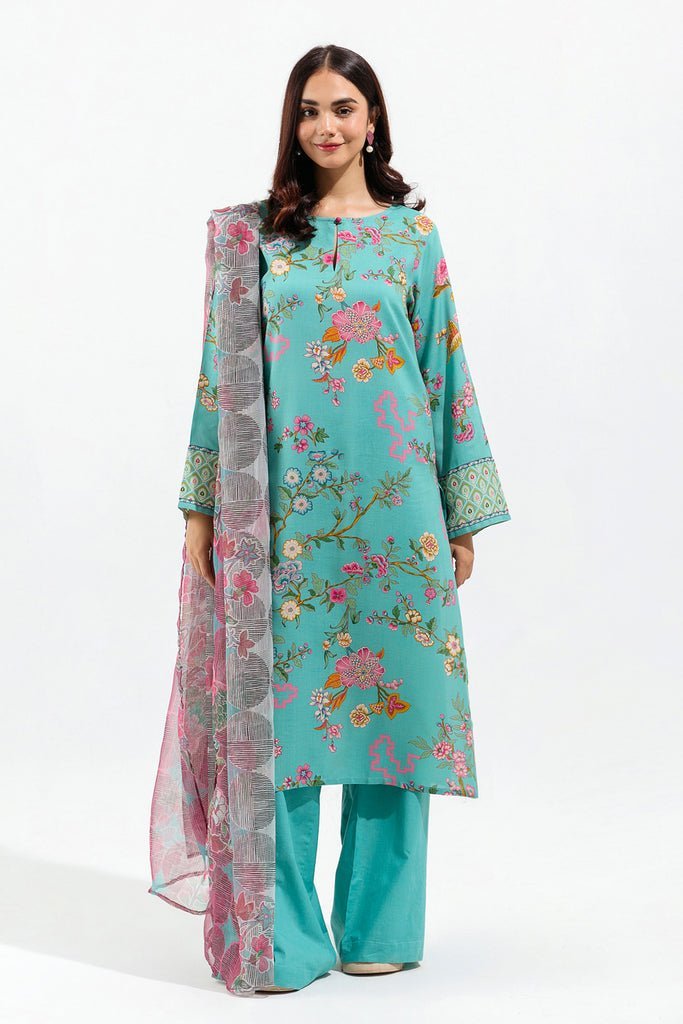 Beechtree 3Pc Printed Lawn Suit (BT5S23U32)
