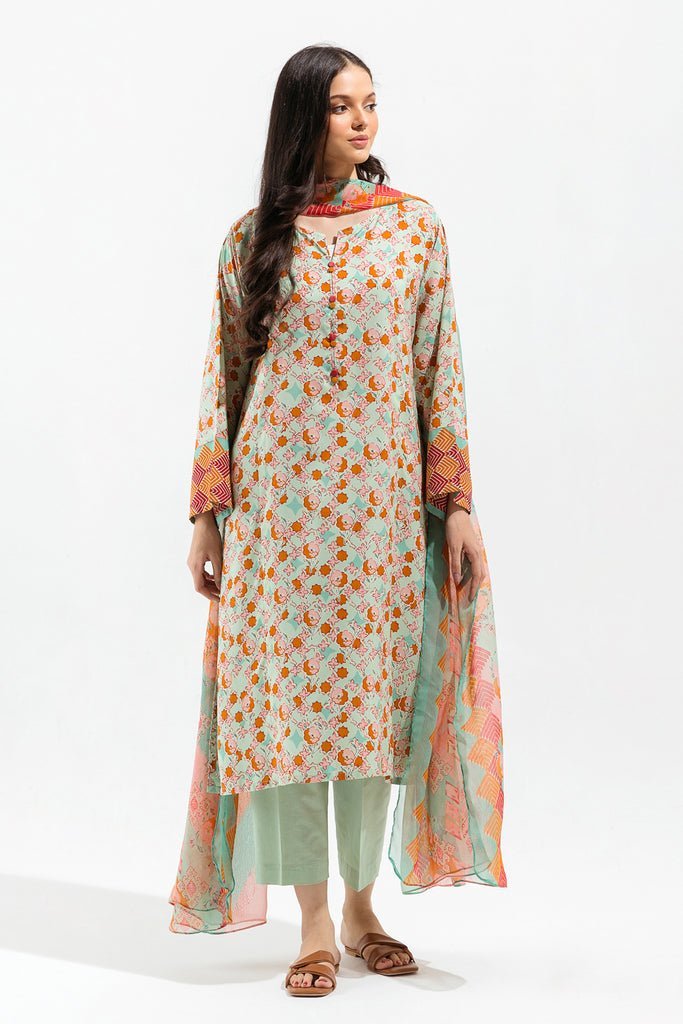 Beechtree 3Pc Printed Lawn Suit (BT5S23U35)