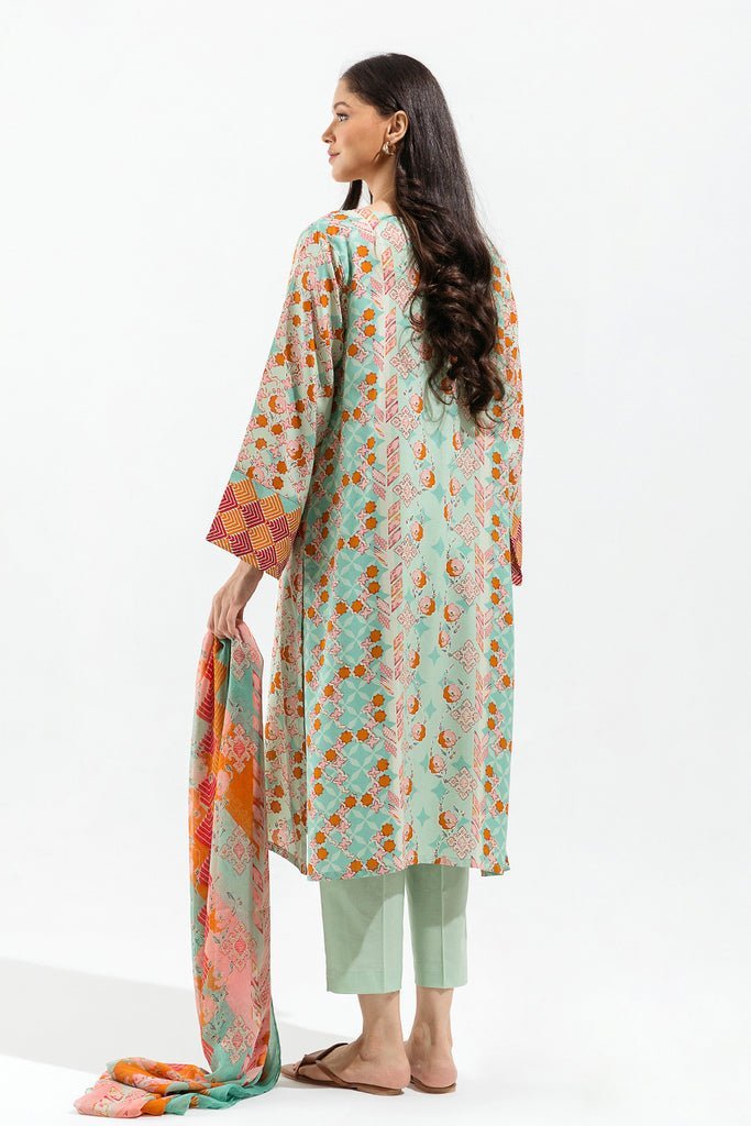 Beechtree 3Pc Printed Lawn Suit (BT5S23U35)