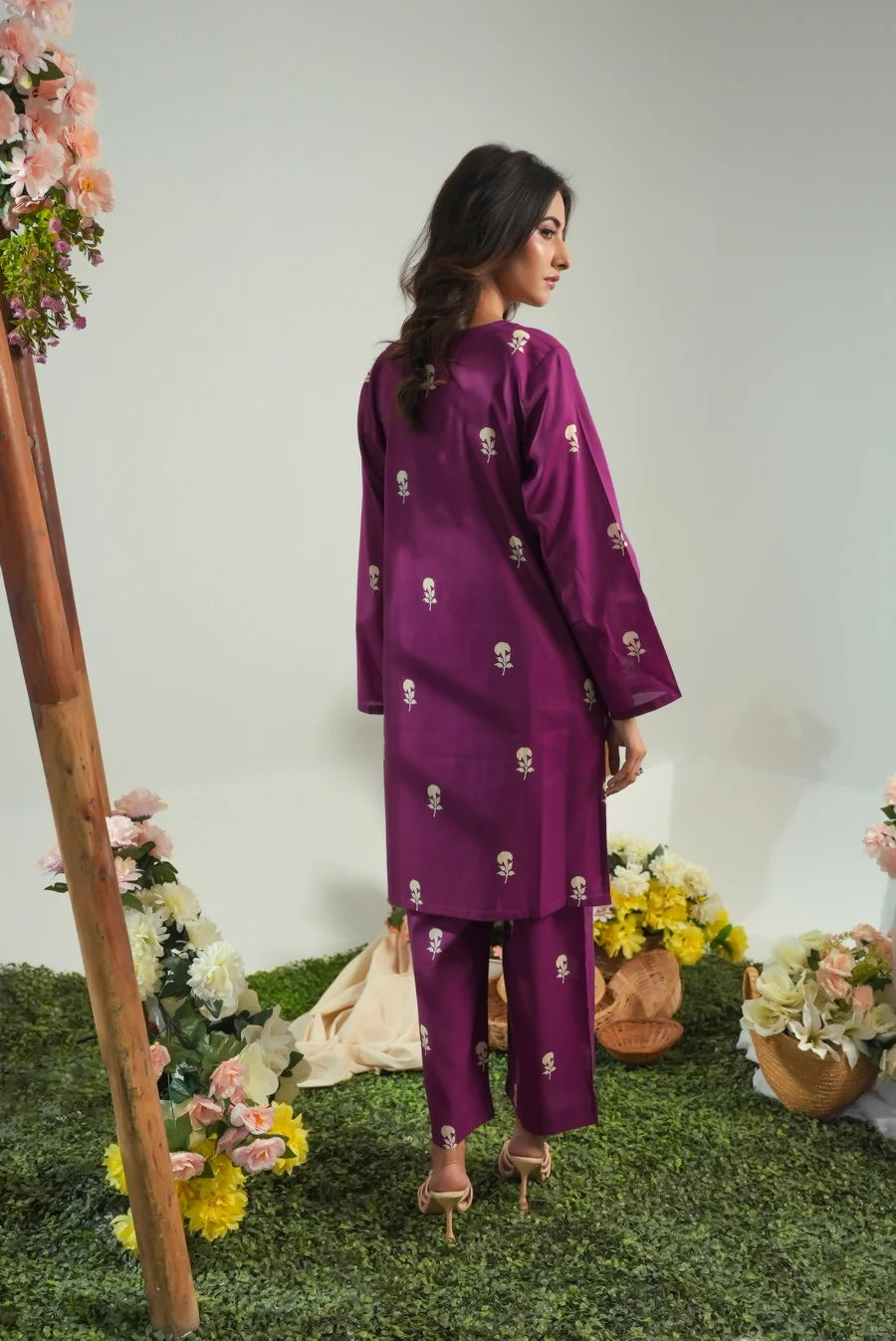 Dhaga 2Pc Printed Lawn Suit Matching separate 0040 gulbuy.com