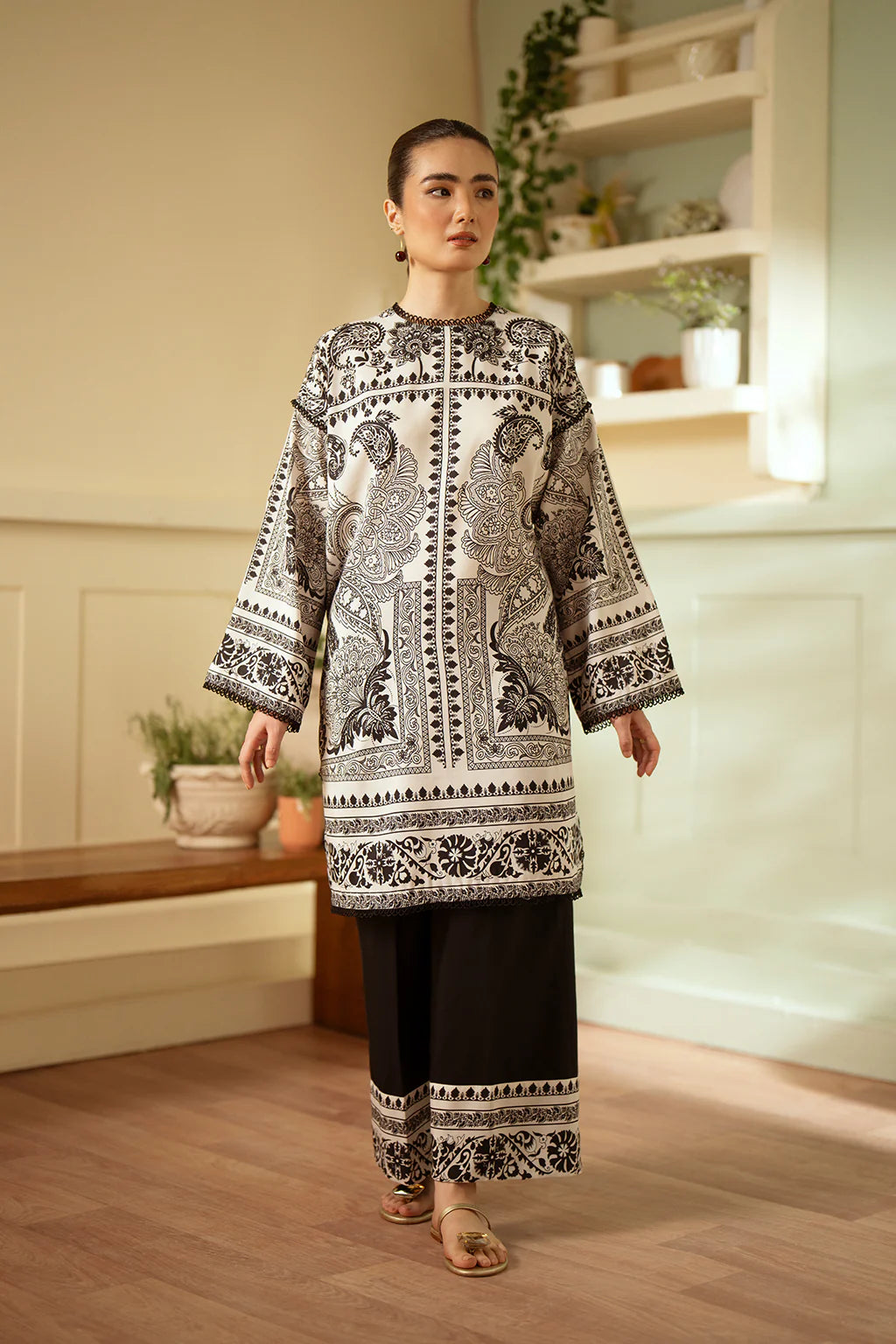 Vanya 2Pc Printed Lawn silk Suit CO-94 XS gulbuy.com