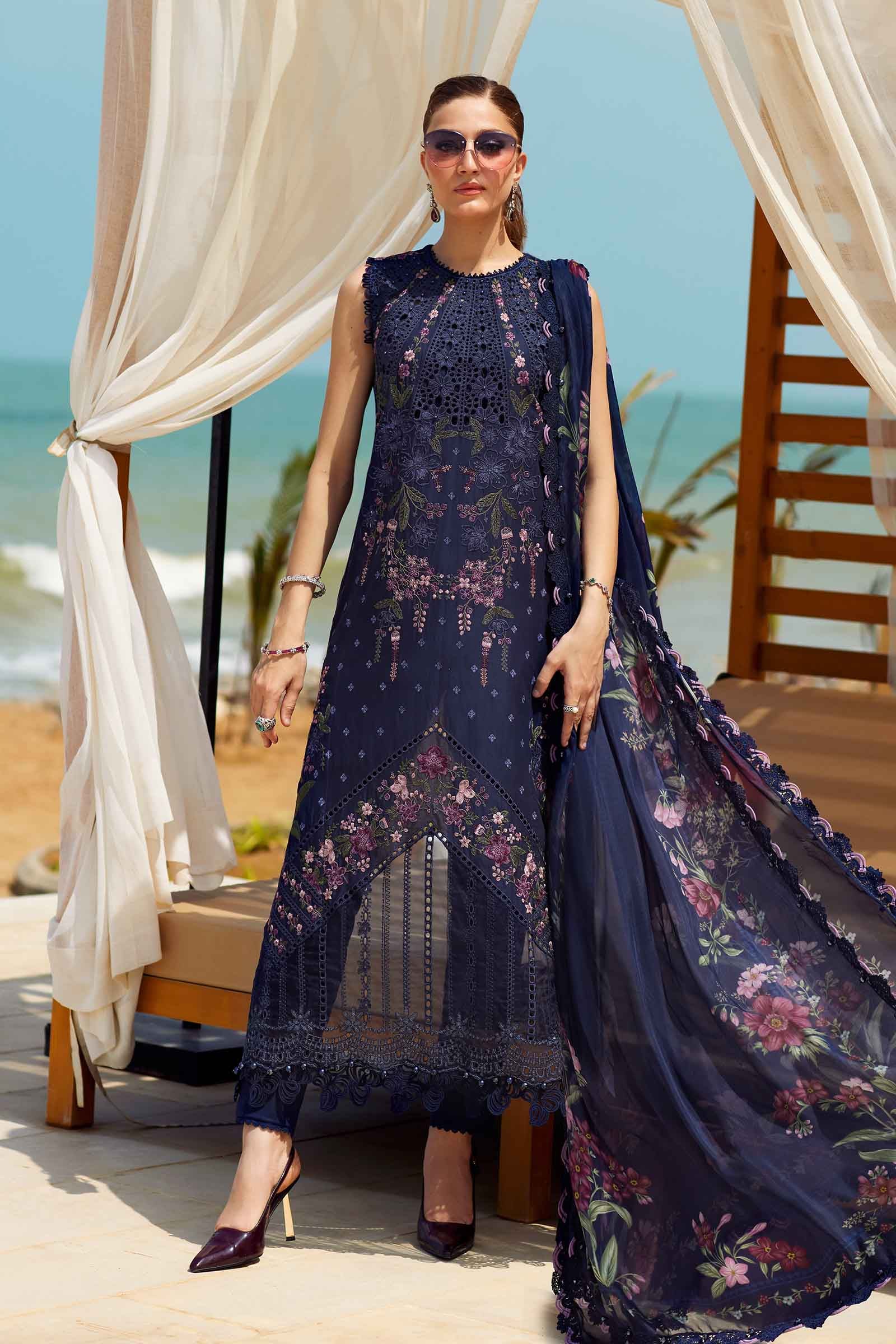 Maria B Embroidered Lawn Suit EID LAWN-25-10 (Stitched)