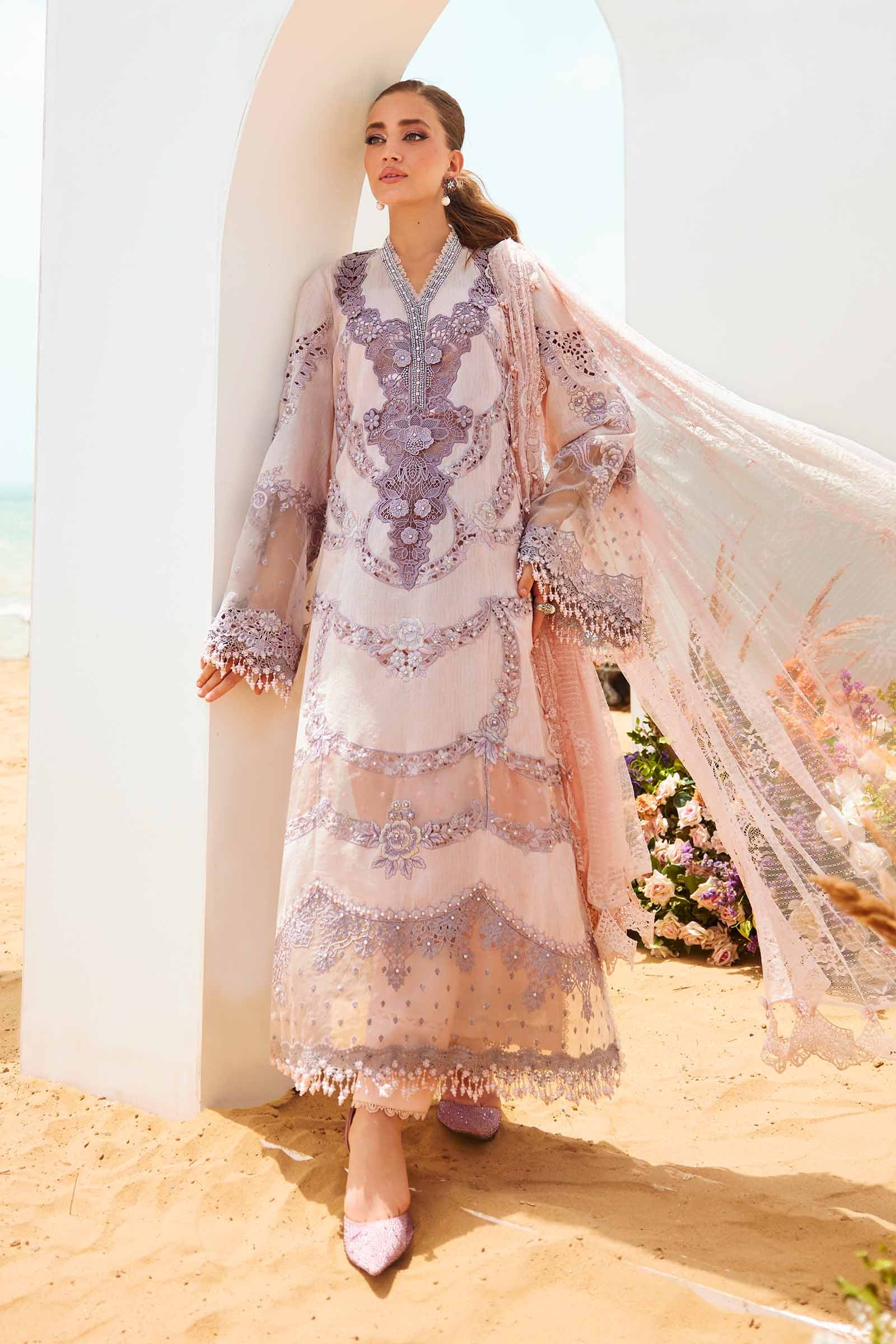 Maria B Embroidered Lawn Suit EID LAWN-25-02 (Stitched)