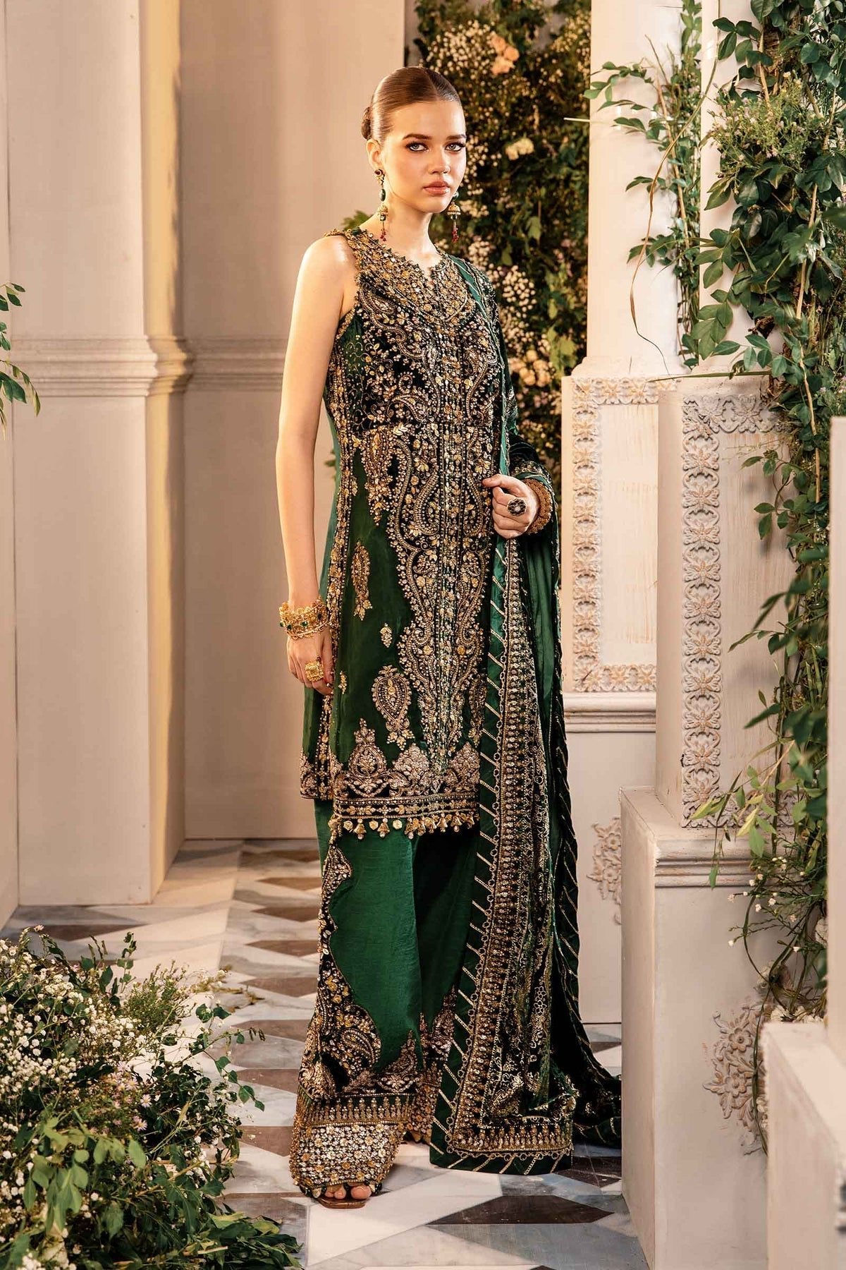 MARIA B 3Pc Embroidered Organza Suit BD-2904 gulbuy.com