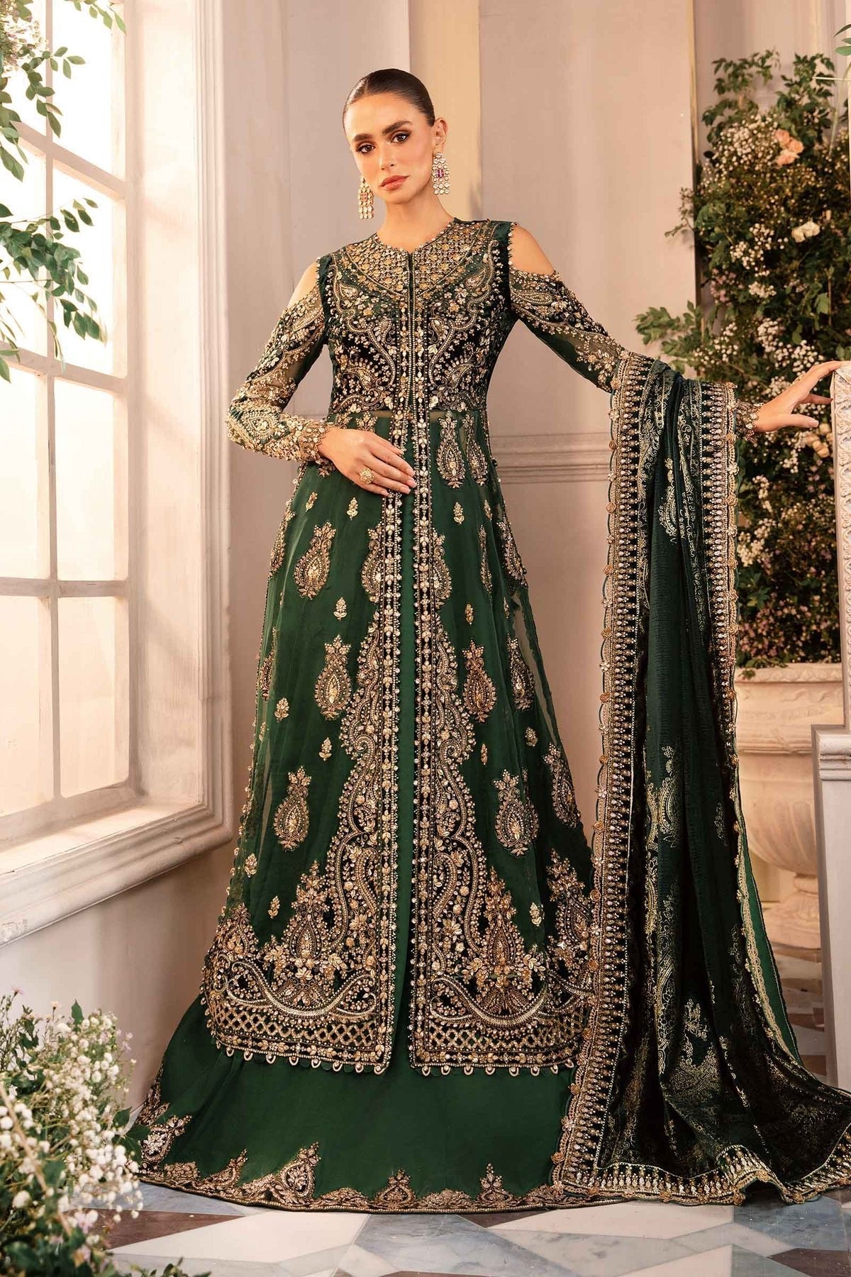 MARIA B 3Pc Embroidered Organza Suit BD-2904 gulbuy.com