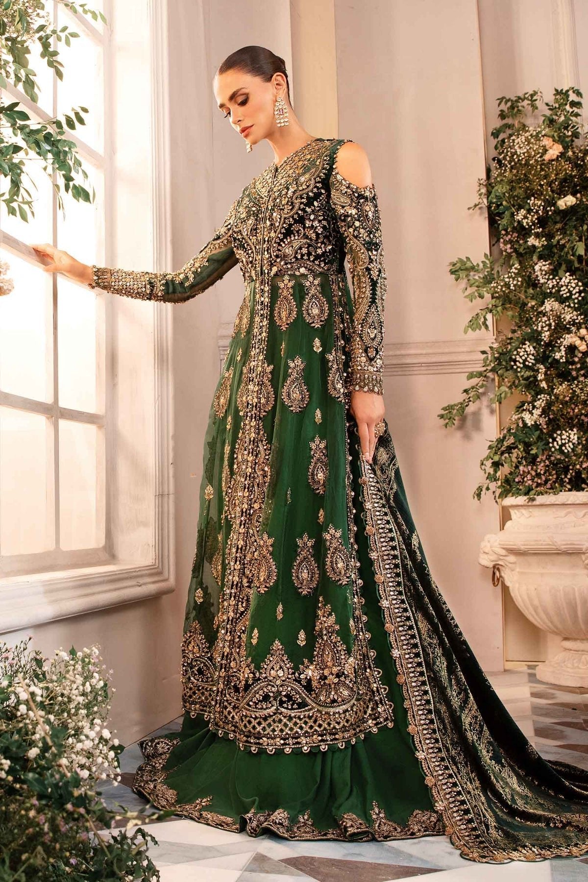MARIA B 3Pc Embroidered Organza Suit BD-2904 XL gulbuy.com