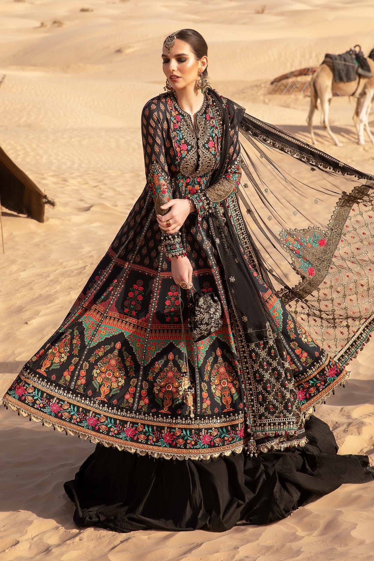 Maria B Eid Collection 3Pc Embroidered Lawn Suit (D-2413-B)