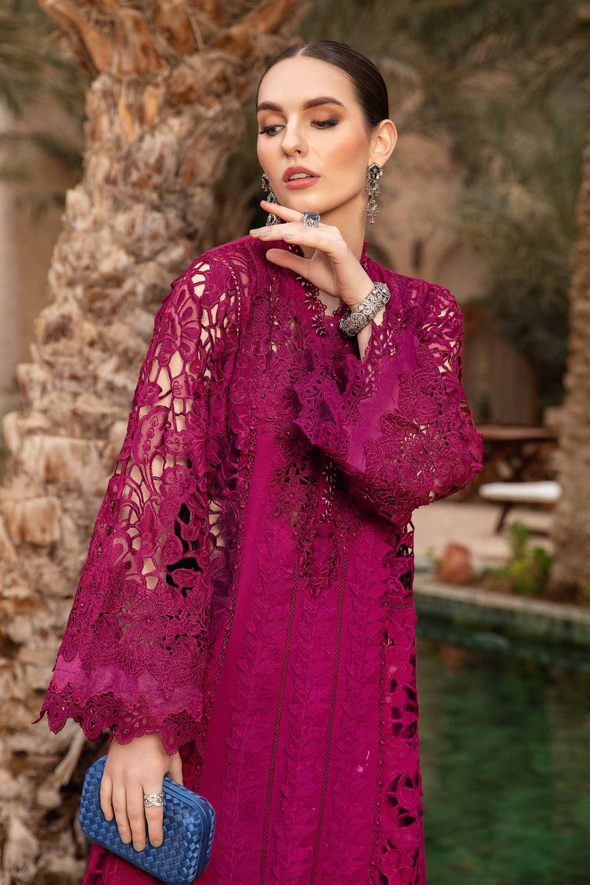 Maria B Eid Collection 3Pc Embroidered Lawn Suit (D-2409-B)