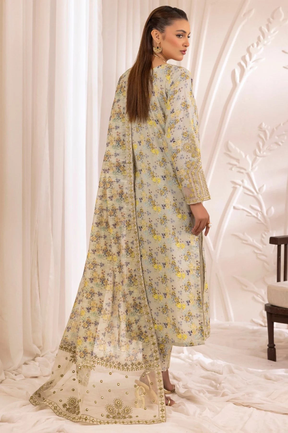 Mohagni 3Pc Embroidered Organza Suit DLS-01 gulbuy.com