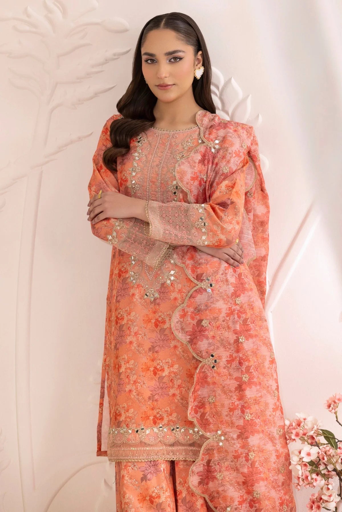 Mohagni 3Pc Embroidered Organza Suit DLS-02 gulbuy.com