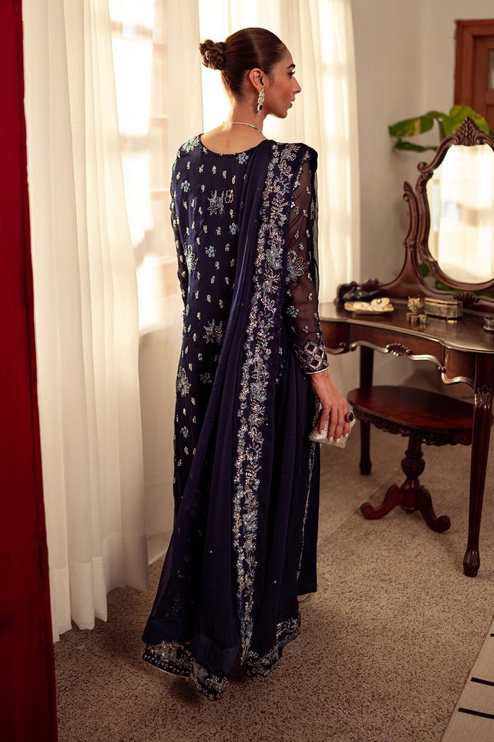 NEESHAY 3PC EMBROIDERED CHIFFON SUIT (Neelam)