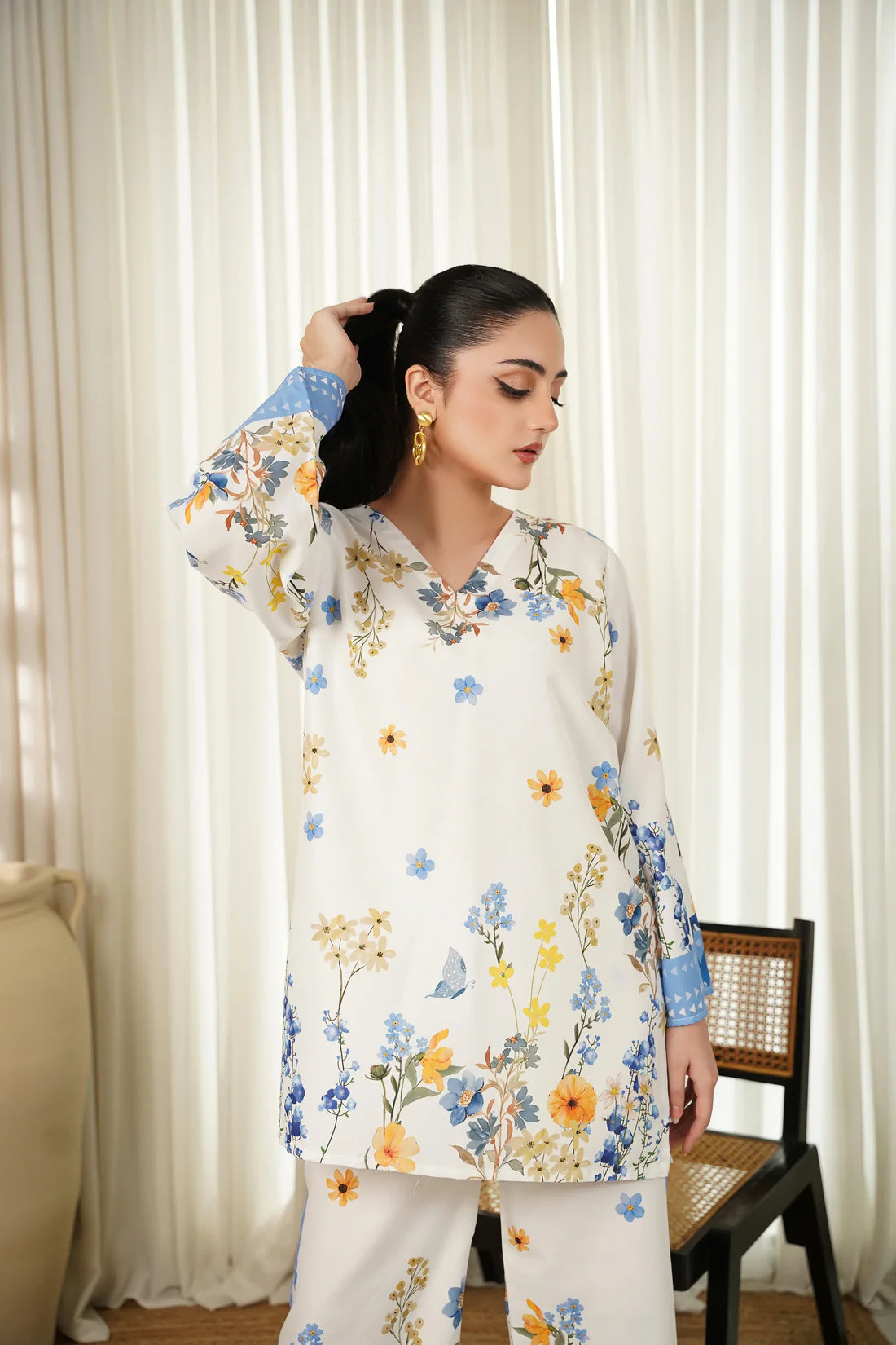 Dhaga 2Pc Printed Cambric Suit Mysie gulbuy.com
