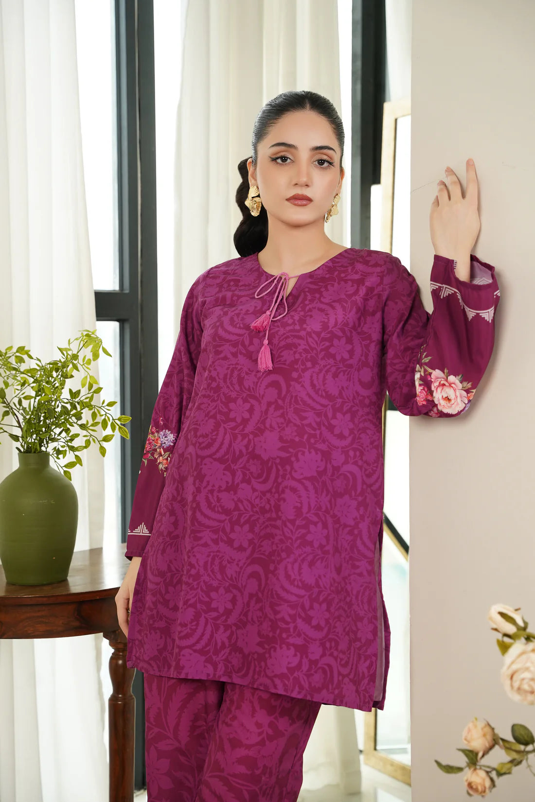 Dhaga 2Pc Printed Cambric Suit Bridgette gulbuy.com