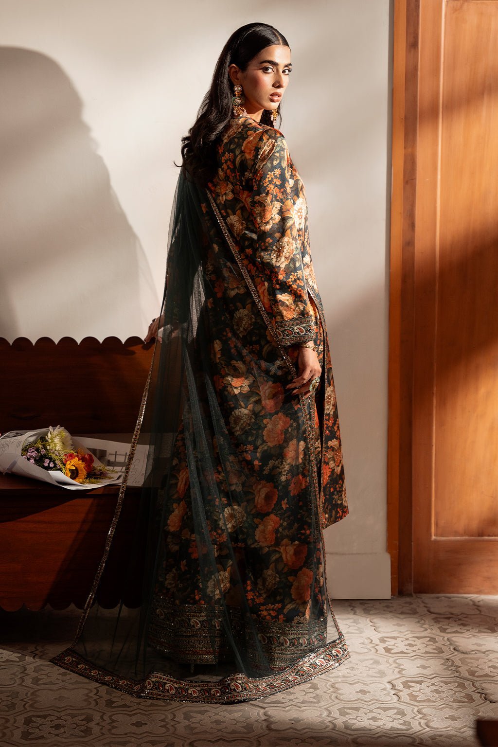 Sheenora 3Pc Embroidered Shamoz Silk Dress SIENNA gulbuy.com