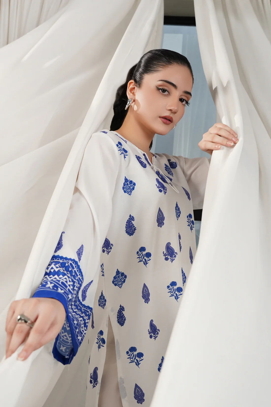 Dhaga 2Pc Printed Cambric Suit Abigail gulbuy.com