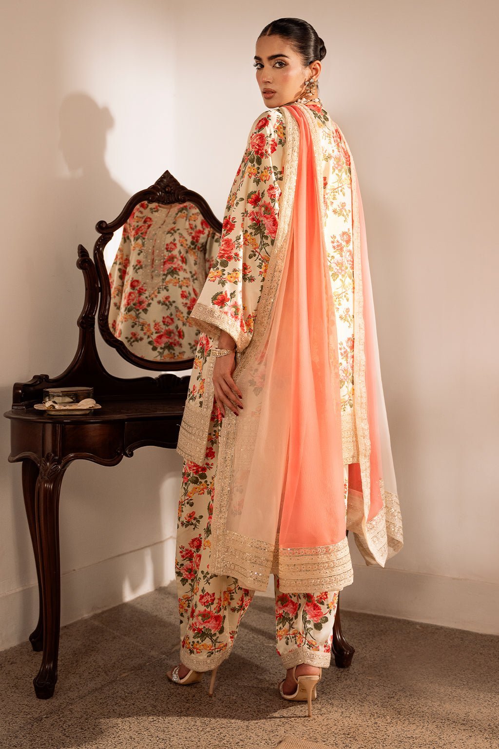 Sheenora 3Pc Embroidered Shamoz Silk Dress JASMINE gulbuy.com