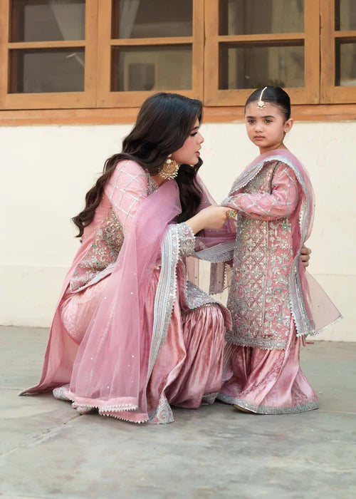 Hassens 3Pc Embraided Chiffon Kids Suit Khushi Kids gulbuy.com