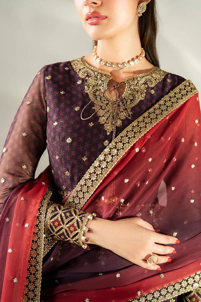 Jazmin 3Pc Embroidered Chiffon Suit UC-3088 gulbuy.com
