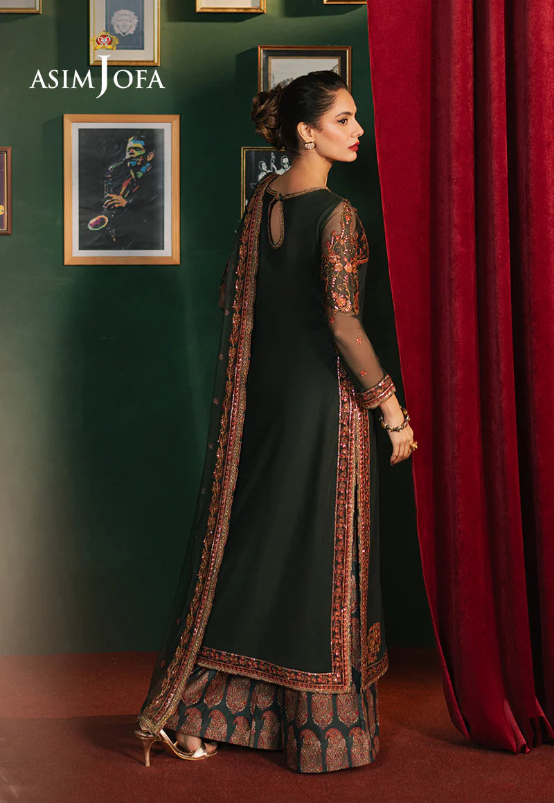 Asim Jofa 3Pc Embroidered Net Suit AJPF-08 gulbuy.com