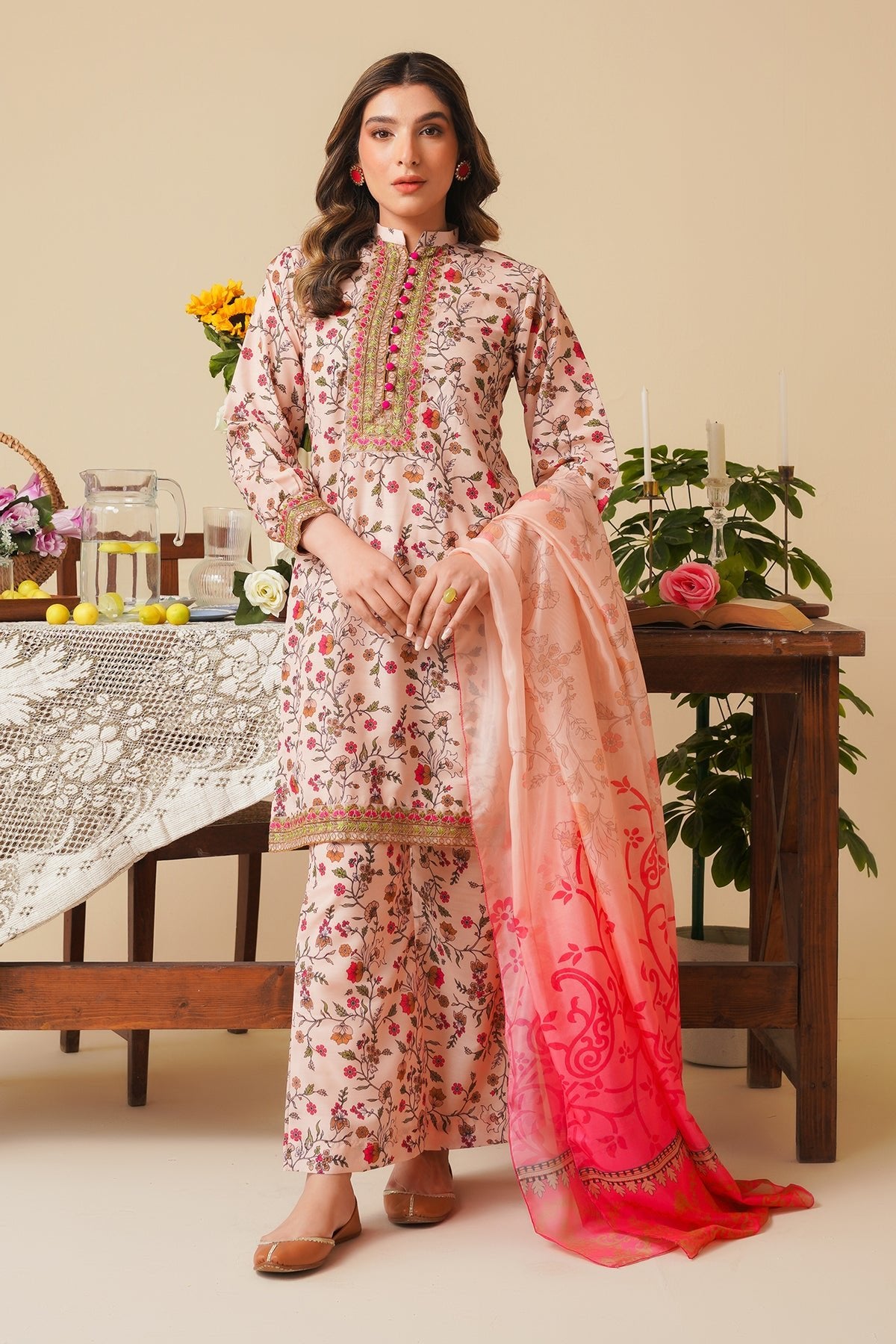 MANNAT 3PC PRINTED LAWN SUIT (RUFFLES)