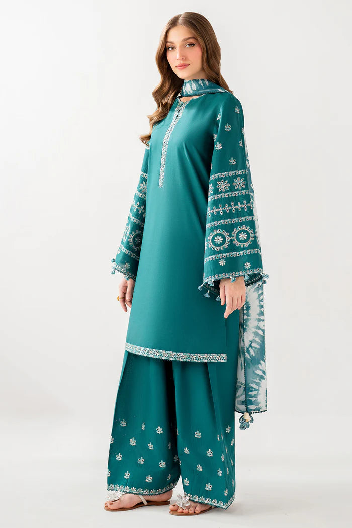 Jazmin 3Pc Embroidered Lawn Suit USE-9248 gulbuy.com