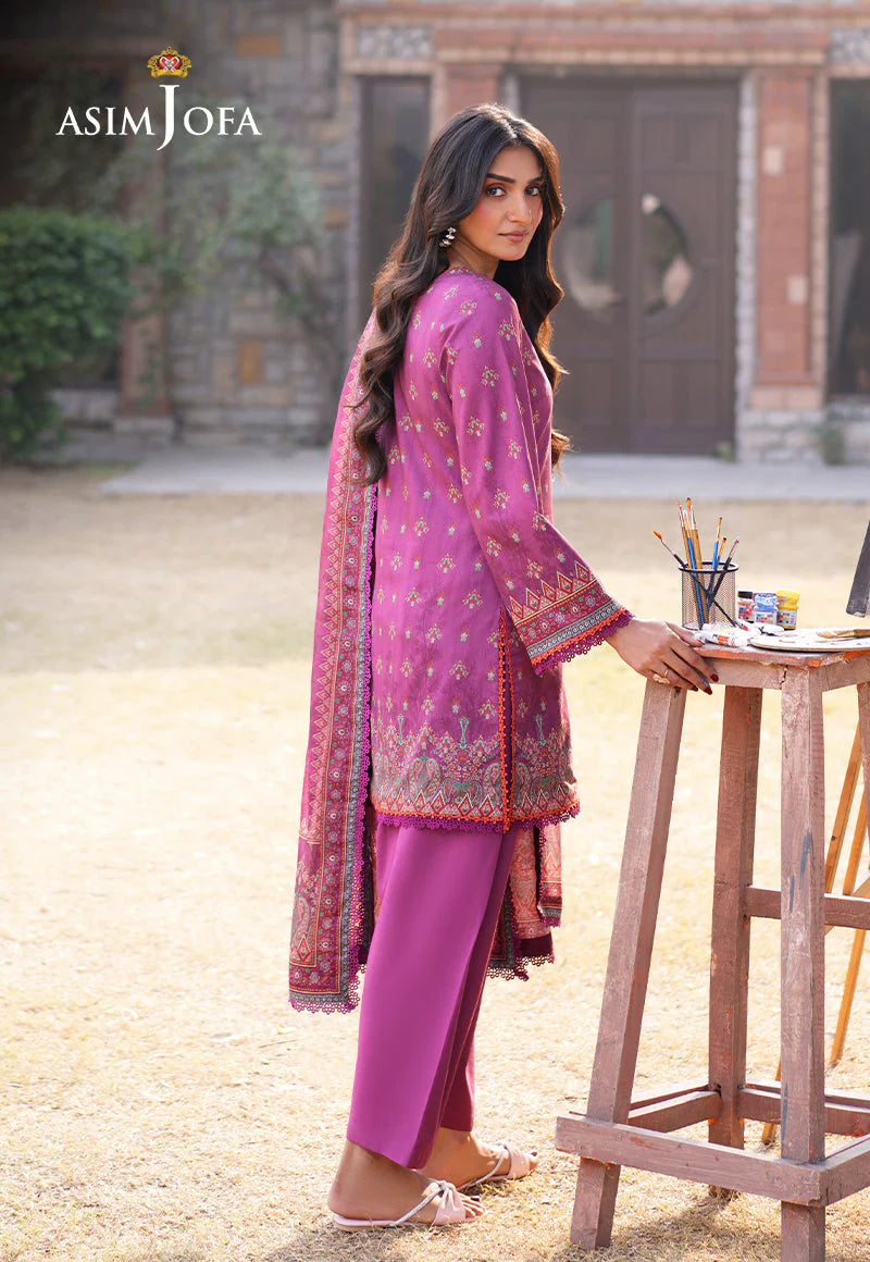 Asim Jofa 3Pc digital Printed Lawn Suit AJUUB-12 gulbuy.com
