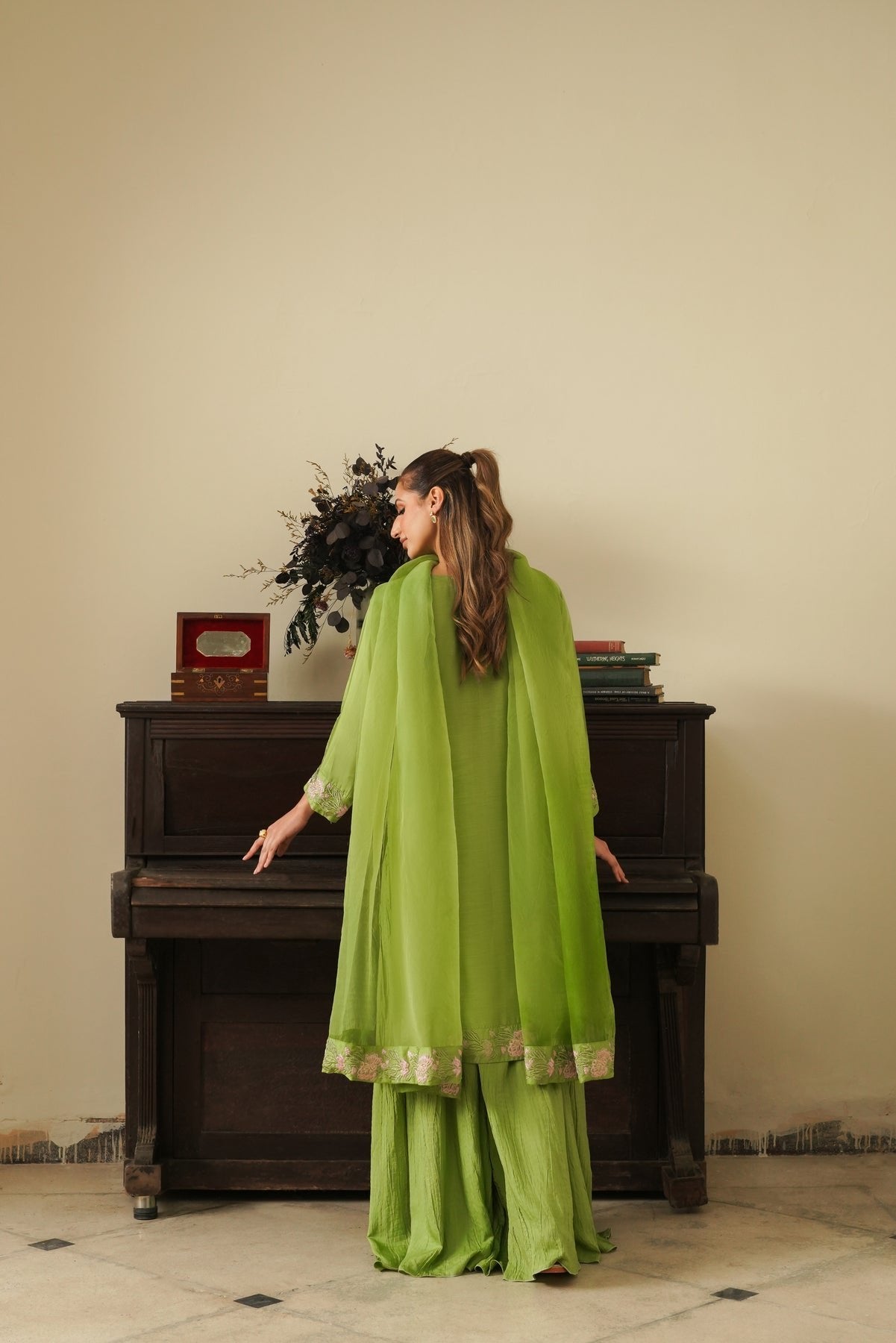 MANNAT 3PC EMBROIDERED VISCOSE SUIT (PHULKARI)