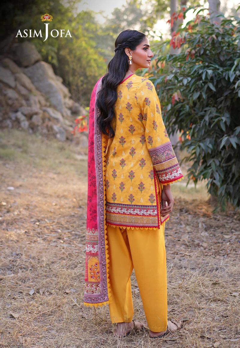Asim Jofa 3Pc Printed Lawn Suit AJUUB-06 gulbuy.com