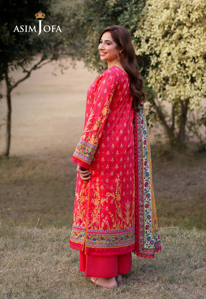 Asim Jofa 3Pc Printed Lawn Suit AJUUB-16 gulbuy.com