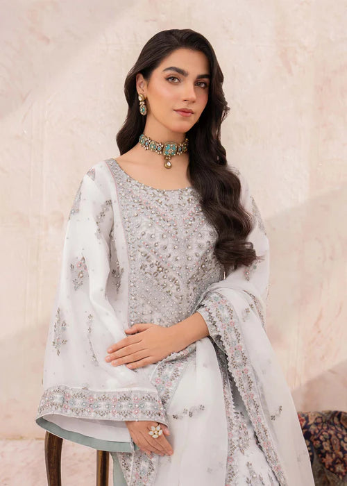 Haseens 3PC Embroidered Chiffon Suit Zimaal gulbuy.com
