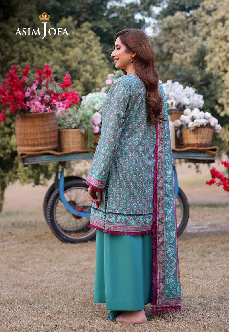 Asim Jofa 3Pc Printed Lawn Suit AJUUB-17 gulbuy.com